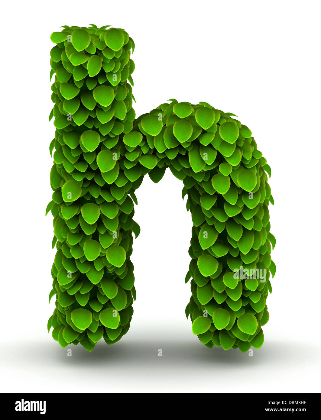 Leaves font letter h lowercase Stock Photo Alamy