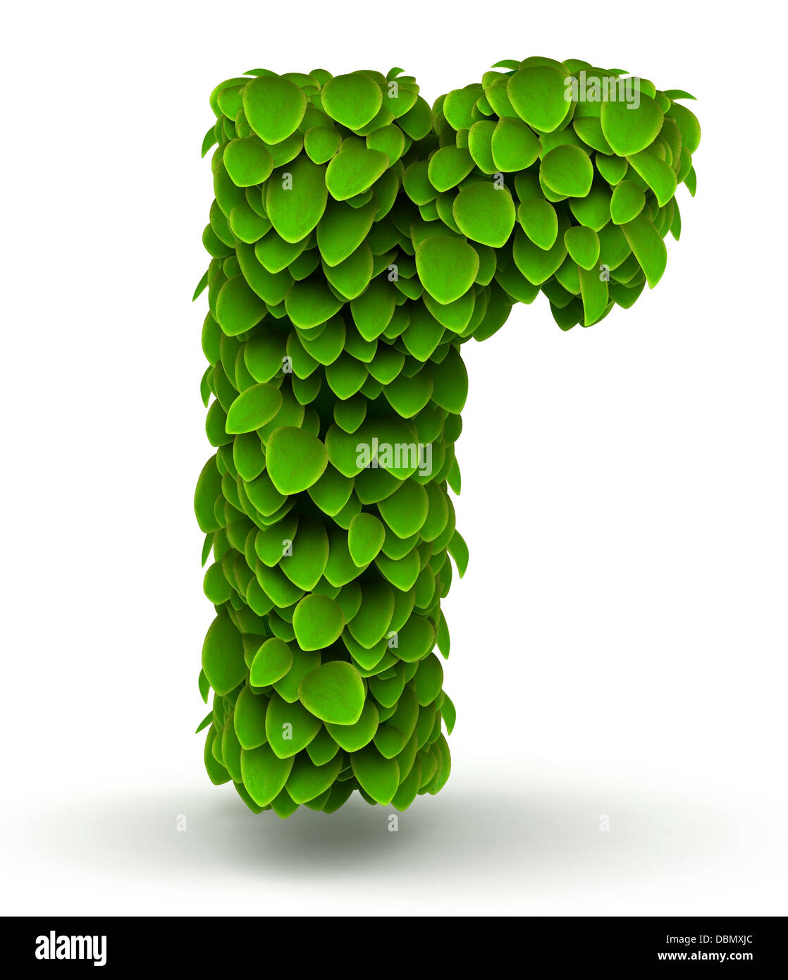 Leaves font letter r lowercase Stock Photo