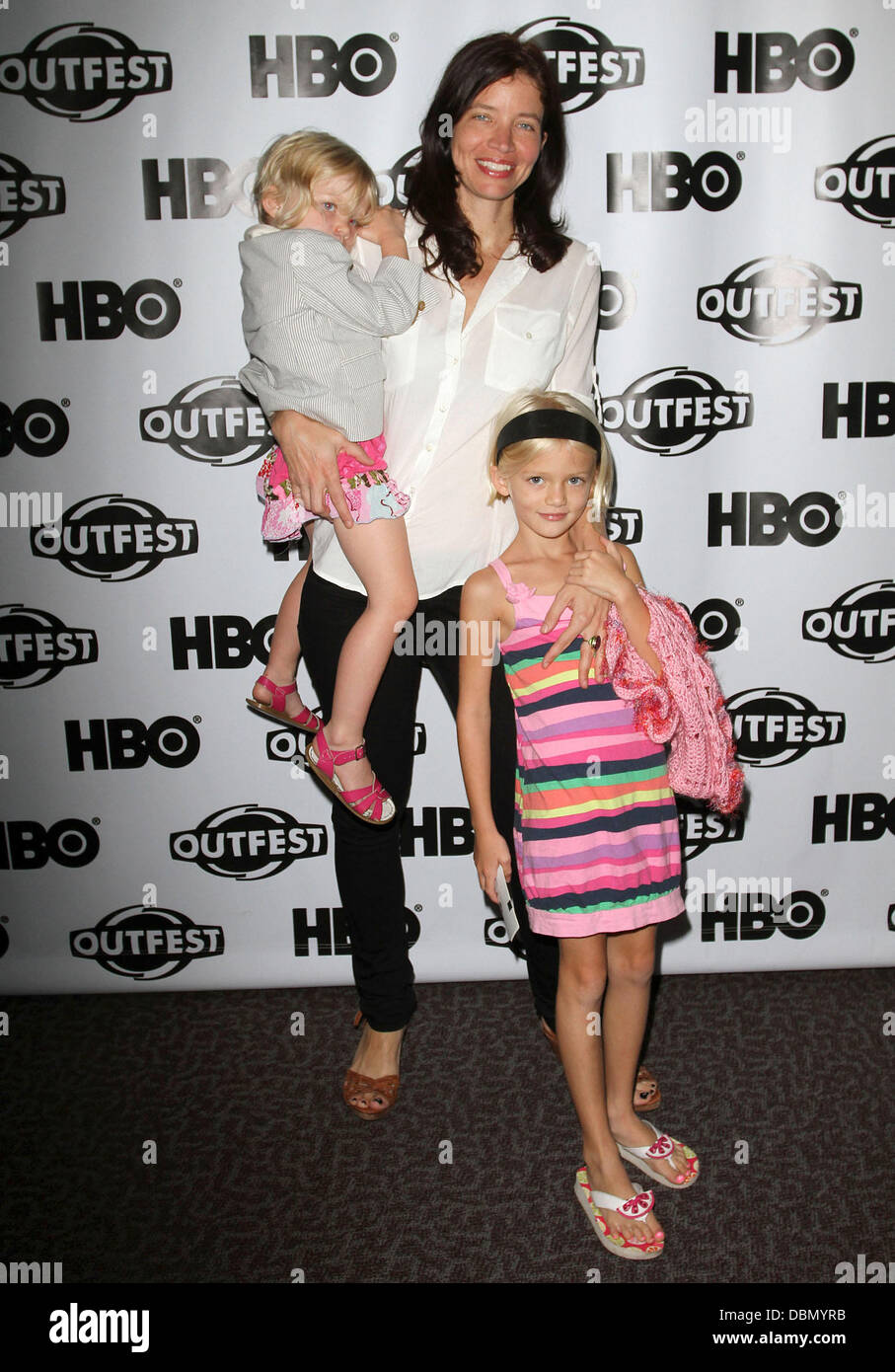 Jamie Babbit with her Children 2011 Outfest Film Festival Screening Of 'Drop Dead Diva' held at the Directors Guild of America Los Angeles, California - 17.07.11 Stock Photo