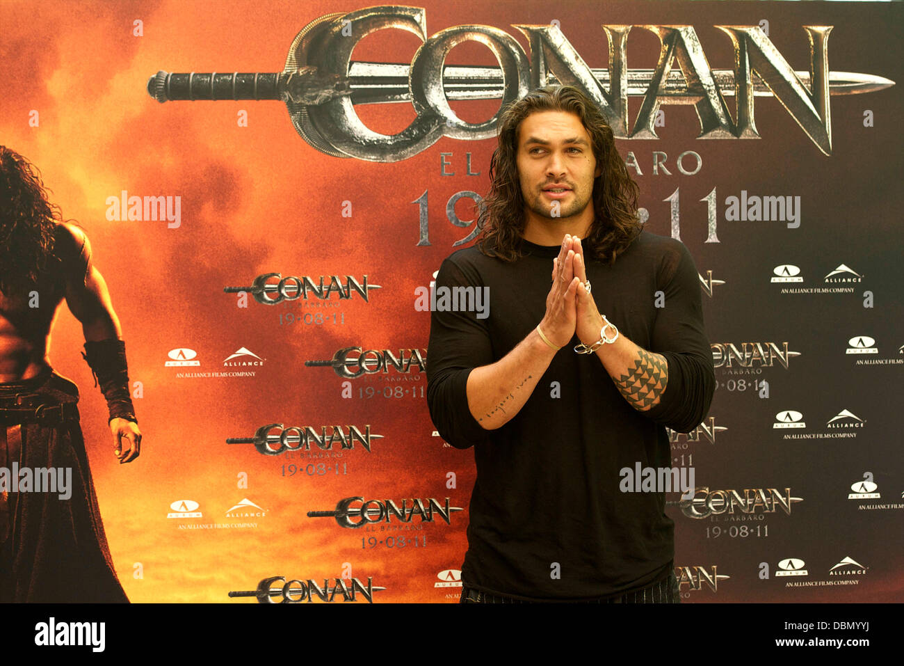 Jason Momoa 'Conan the Barbarian' photocall held at Villamagna hotel Madrid, Spain - 18.07.11 Stock Photo