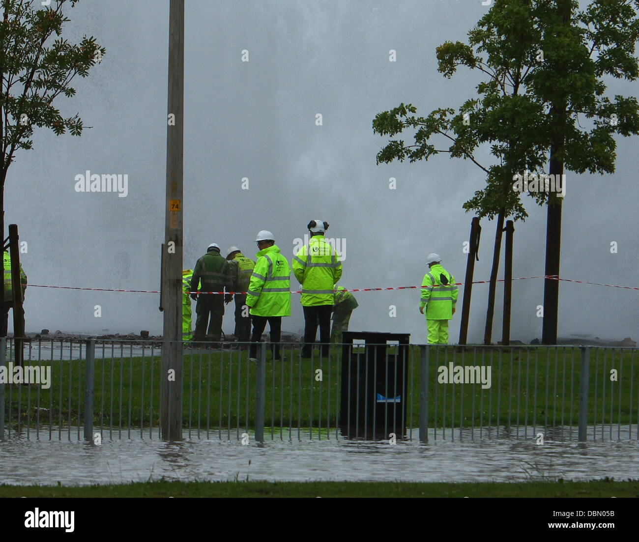 Burst water main causes flood chaos in Huyton area of Liverpool. A