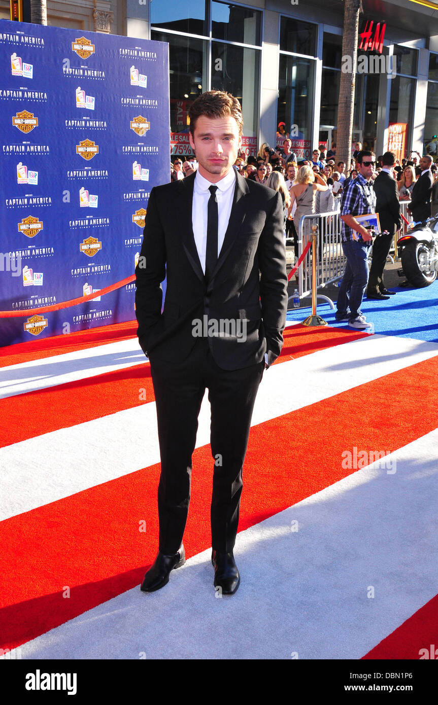 Sebastian Stan Los Angeles Premiere Of Captain America The First Avenger At The El Capitan