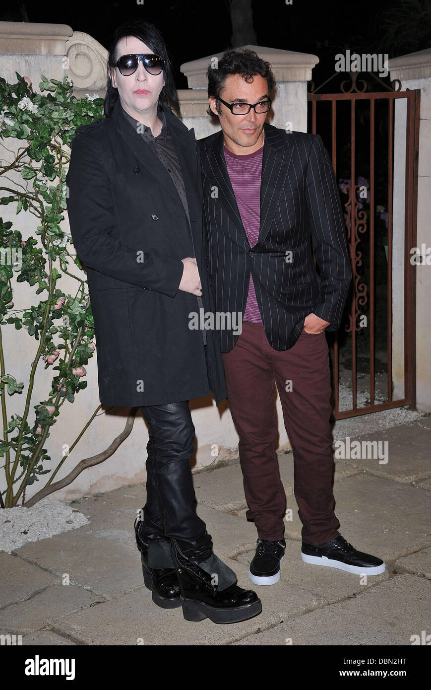 Marilyn Manson and David Lachapelle Miu Miu presents Lucrecia Martel's  'Muta' party held at a private residence Beverly Hills, California -  19.07.11 Stock Photo - Alamy
