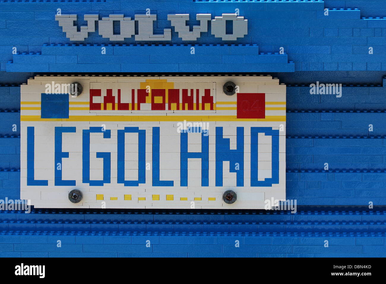 Boss pranked by LEGO car  As LEGOLAND California General Manager Peter Ronchetti left work one afternoon, he was shocked to find that his Volvo SUV was missing. In its place was a 1:1 scale LEGO model, made from 201,760 pieces of LEGO and weighing in at 2,934 pounds, strategically placed in his parking spot by his employees. Rochetti, clearly puzzled at first, enjoyed a good laugh  Stock Photo