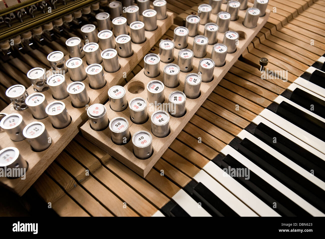 Piano keys and weights, Regensburg, Bavaria, Germany Stock Photo - Alamy