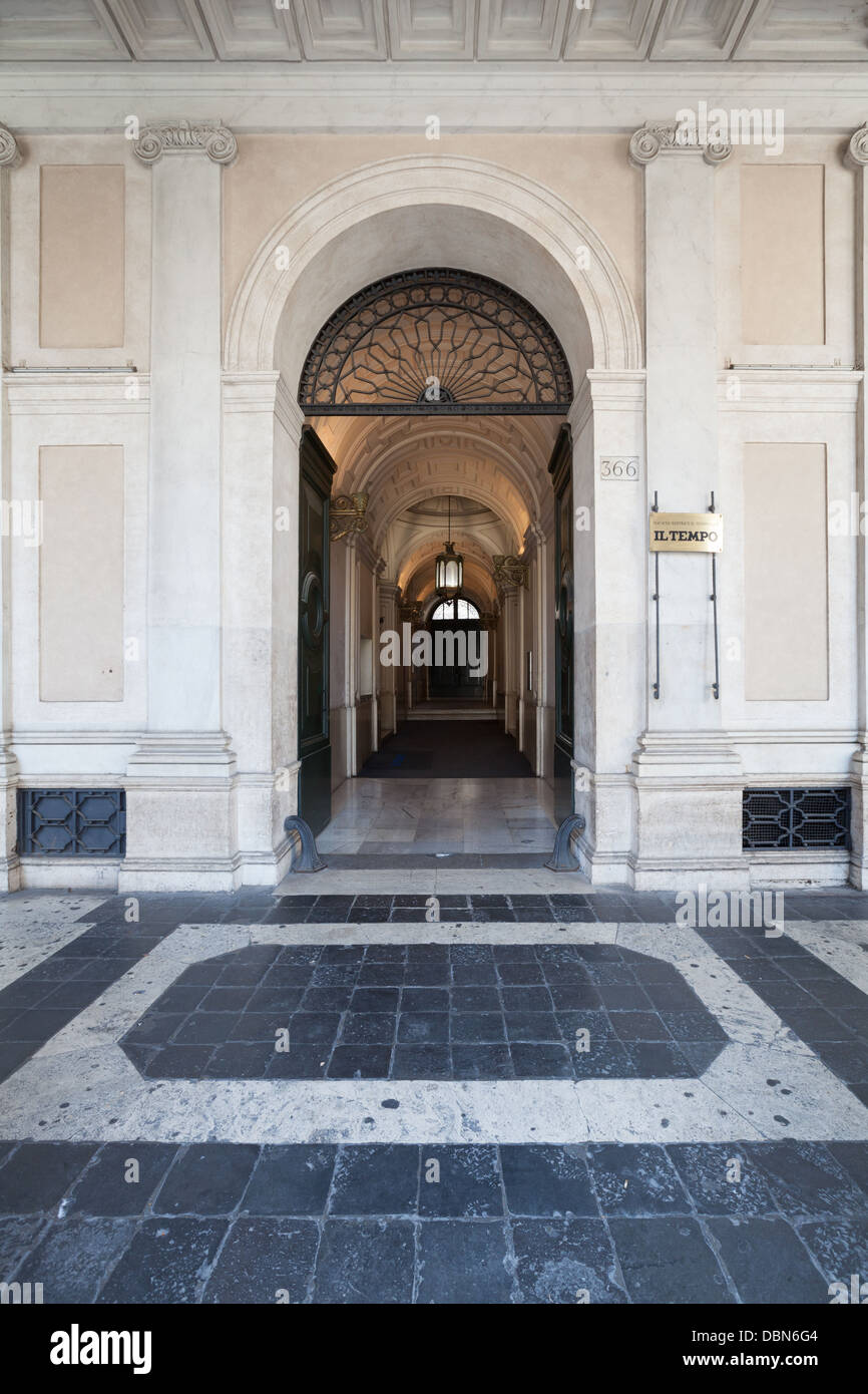 Main door of Camera Dei Deputati in Rome, Italy Stock Photo