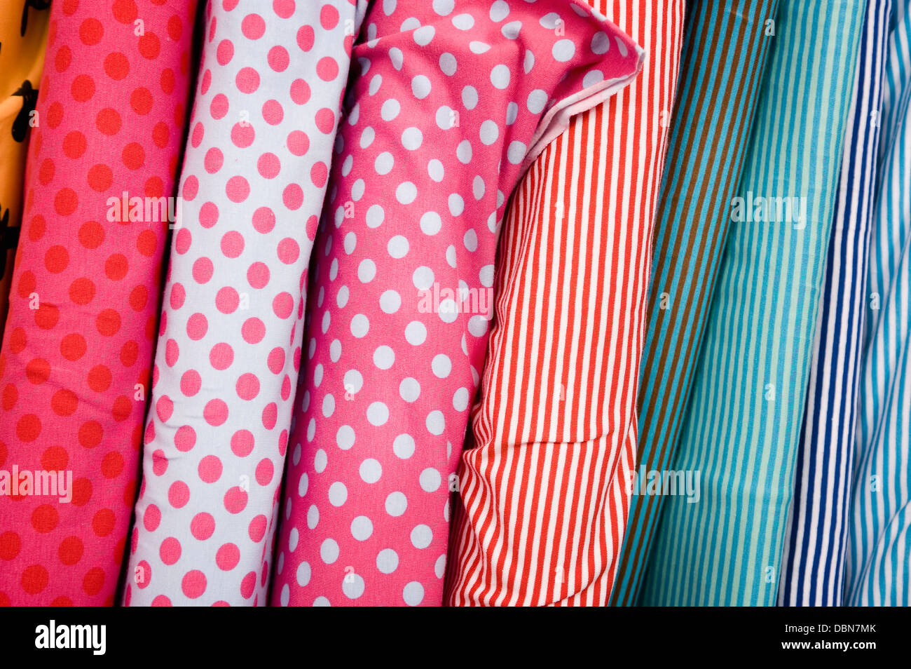Rolls Of Fabric, Munich, Bavaria, Germany, Europe Stock Photo