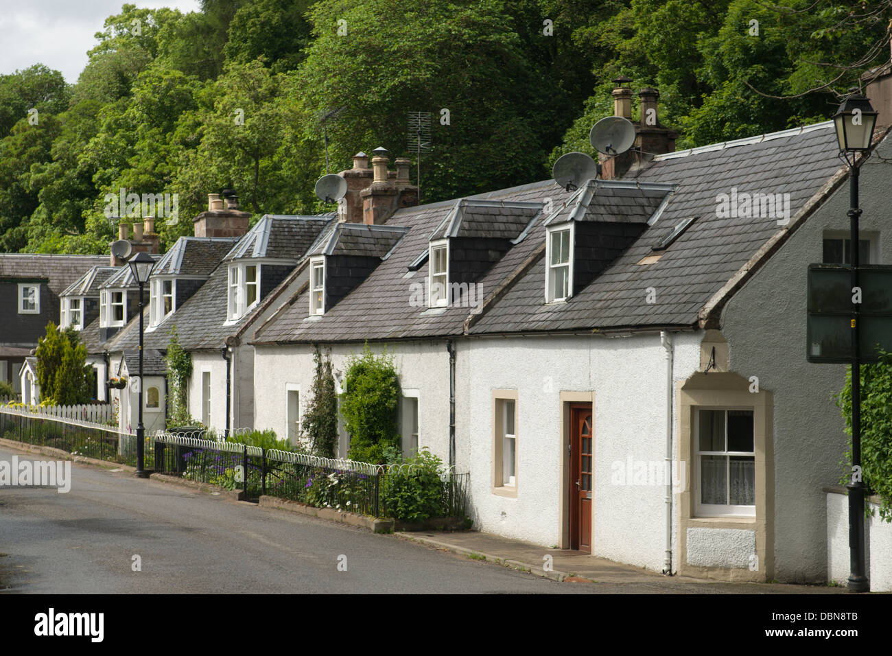 Cottages in the village of Rosemarkie on the Black Isle in north east Scotland Stock Photo