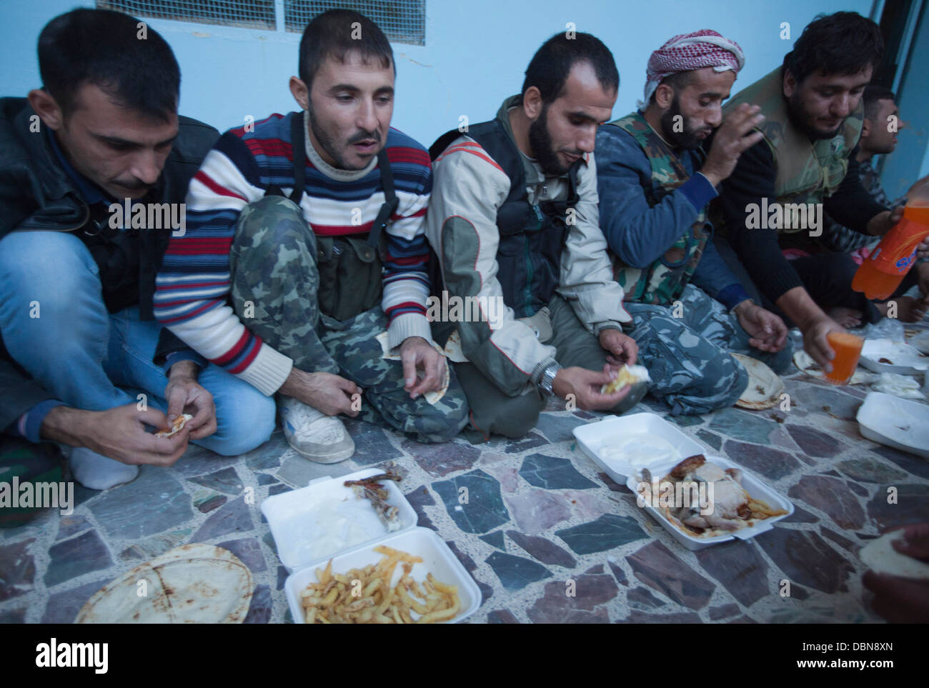 Syrians Eating Plane meal muslim hi-res stock photography and images - Alamy