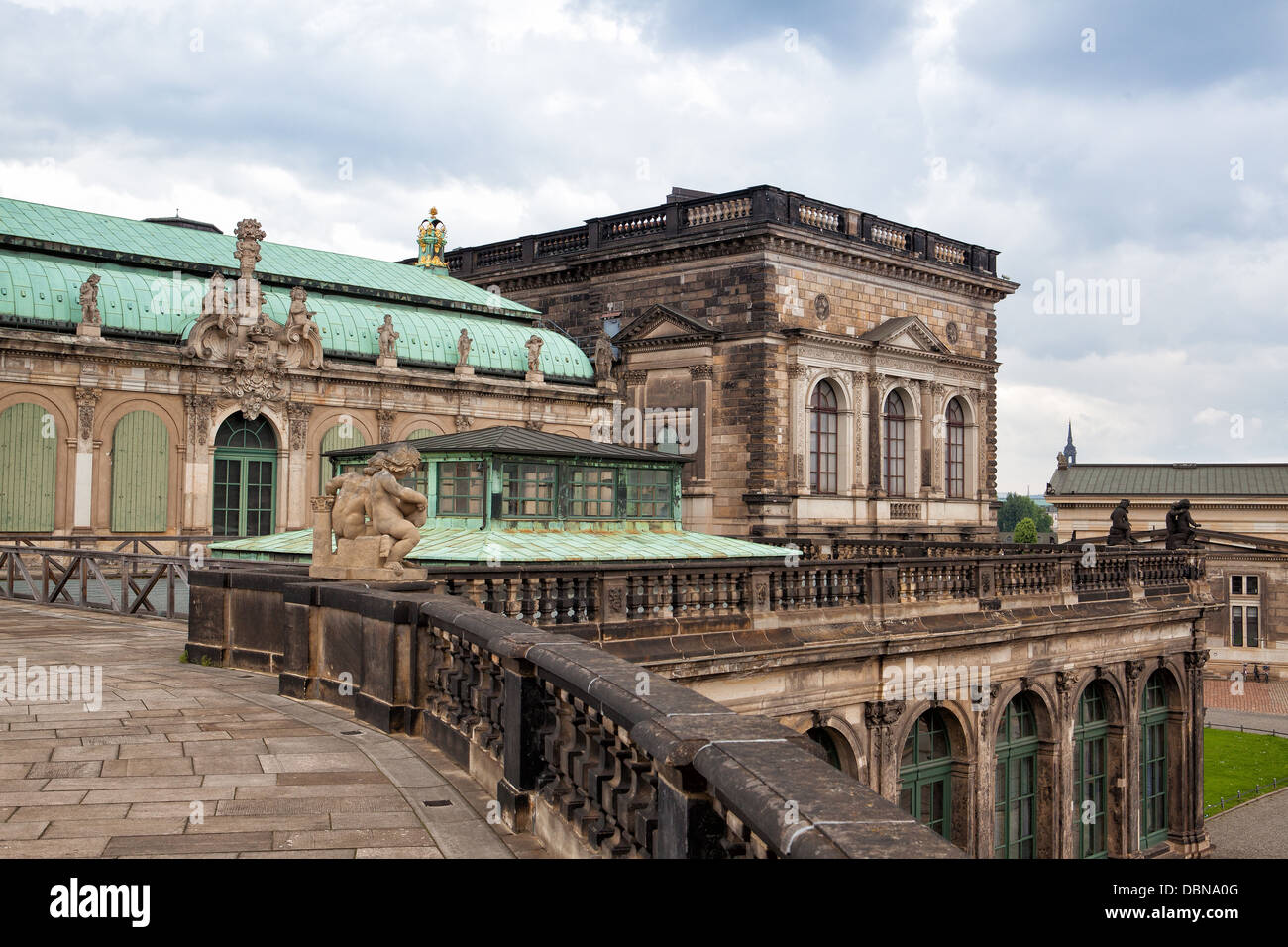 The Zwinger - palace in Dresden, eastern Germany, built in Rococo style. Stock Photo