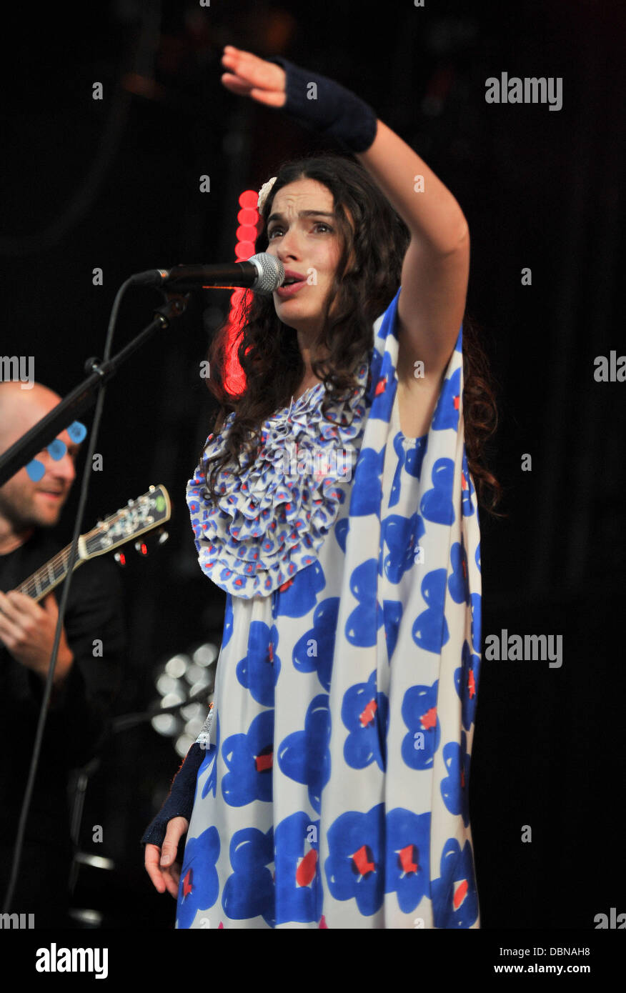 Yael Naim performs live at the 36th Paleo Festival Nyon, Switzerland - 23.07.11 Stock Photo