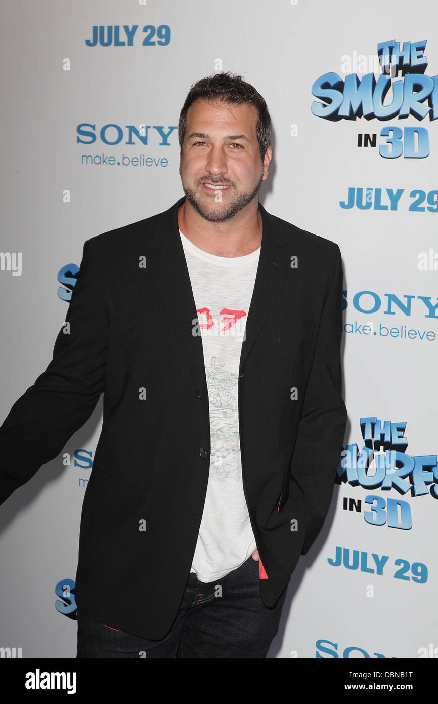 Joey Fatone 'The Smurfs' world premiere at the Ziegfeld Theater - Arrivals New York City, USA - 24.07.11 Stock Photo