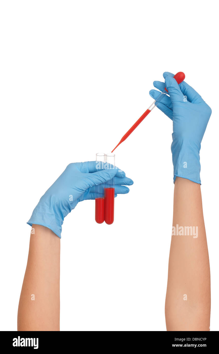 Hand scientific laboratory test Cut Out Stock Images & Pictures - Alamy