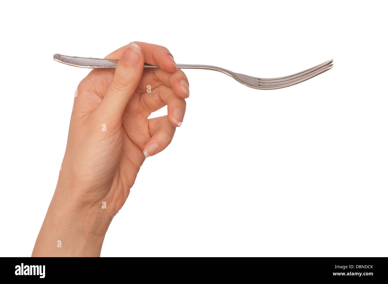 fork in the hand Stock Photo Alamy