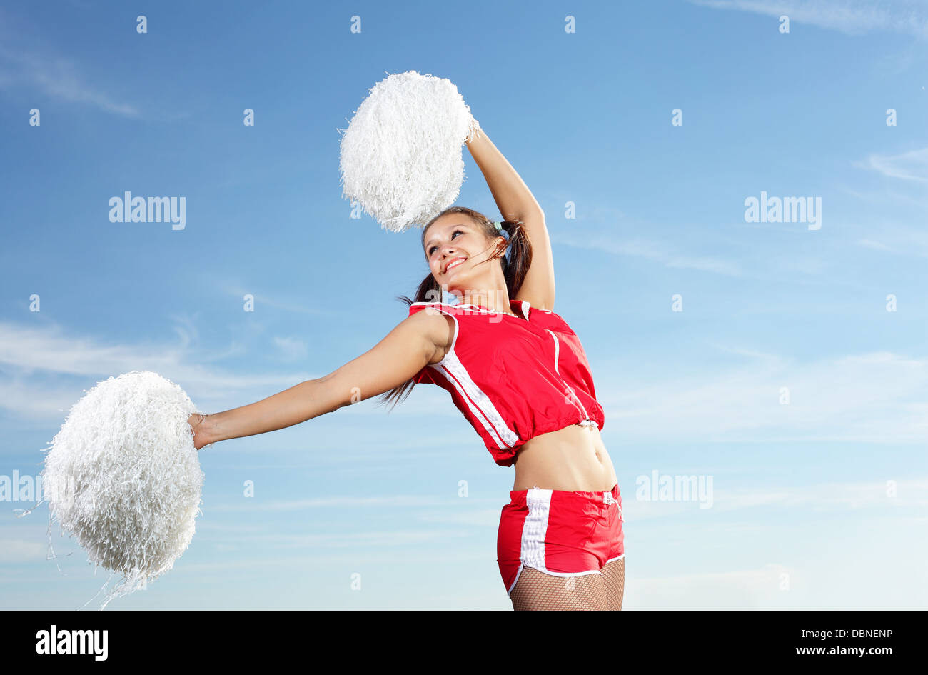 Young female cheerleader Stock Photo - Alamy