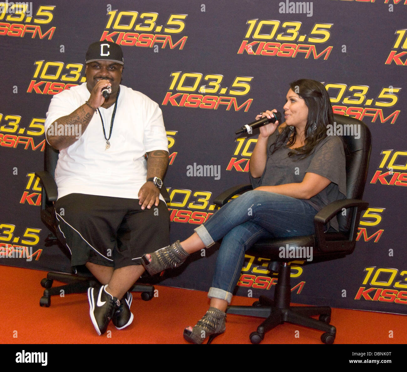 Cee Lo Green greets fans at the 103.5 KISS FM studios for Lollapalooza 2011  Chicago, USA - 05.08.11 Stock Photo - Alamy