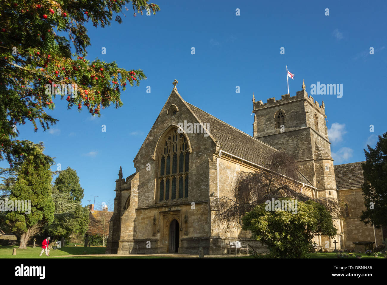 The ancient Christian church of St John the Evangelist, Milborne Port, Somerset, UK Stock Photo