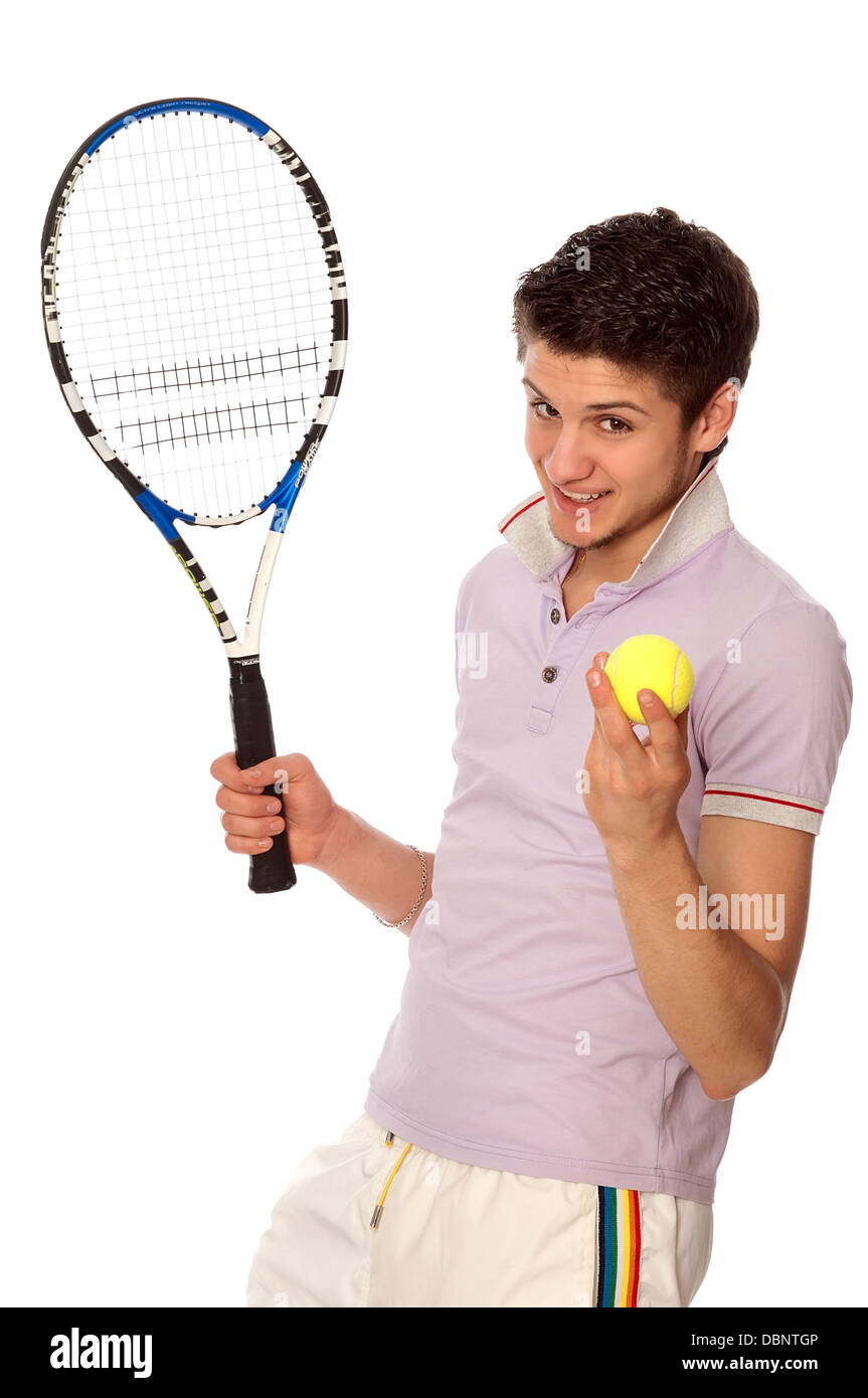 playing tennis Stock Photo