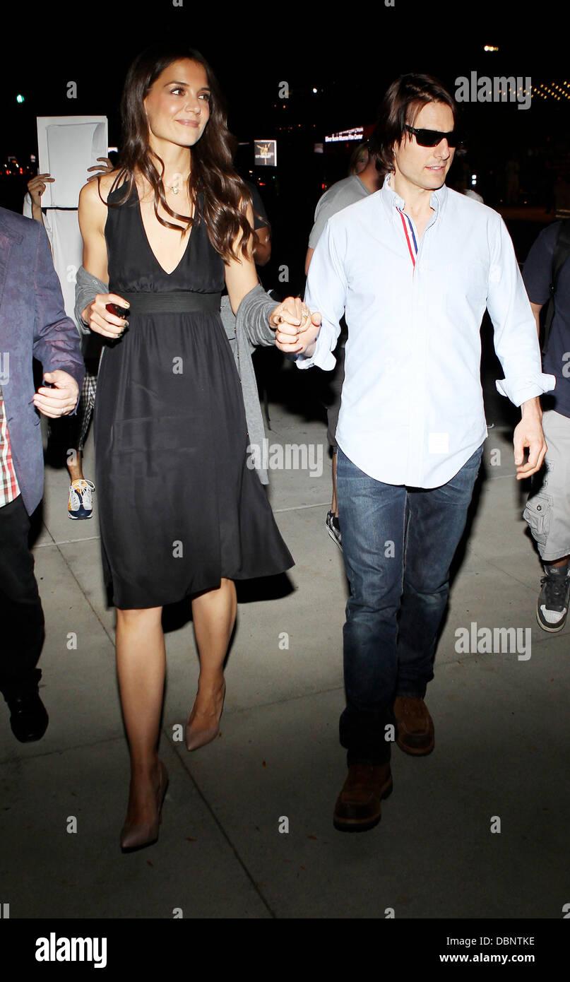 Katie Holmes and Tom Cruise 'Don't Be Afraid of The Dark' at The Walter Reade Theater - Departures New York City, USA - 08.08.11 Stock Photo