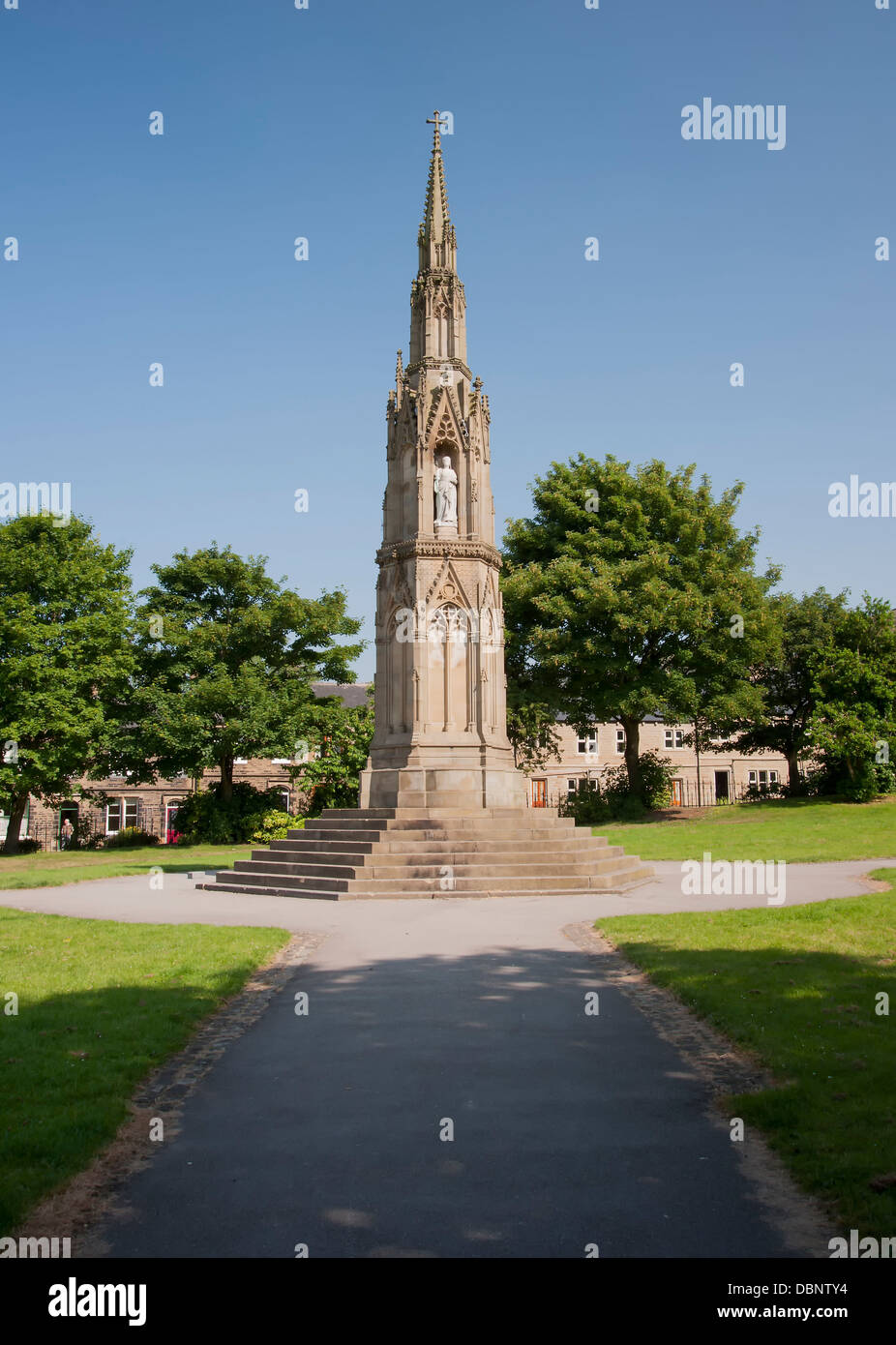 memorial to Edward Akroyd commissioner of the model village of akroydon ...