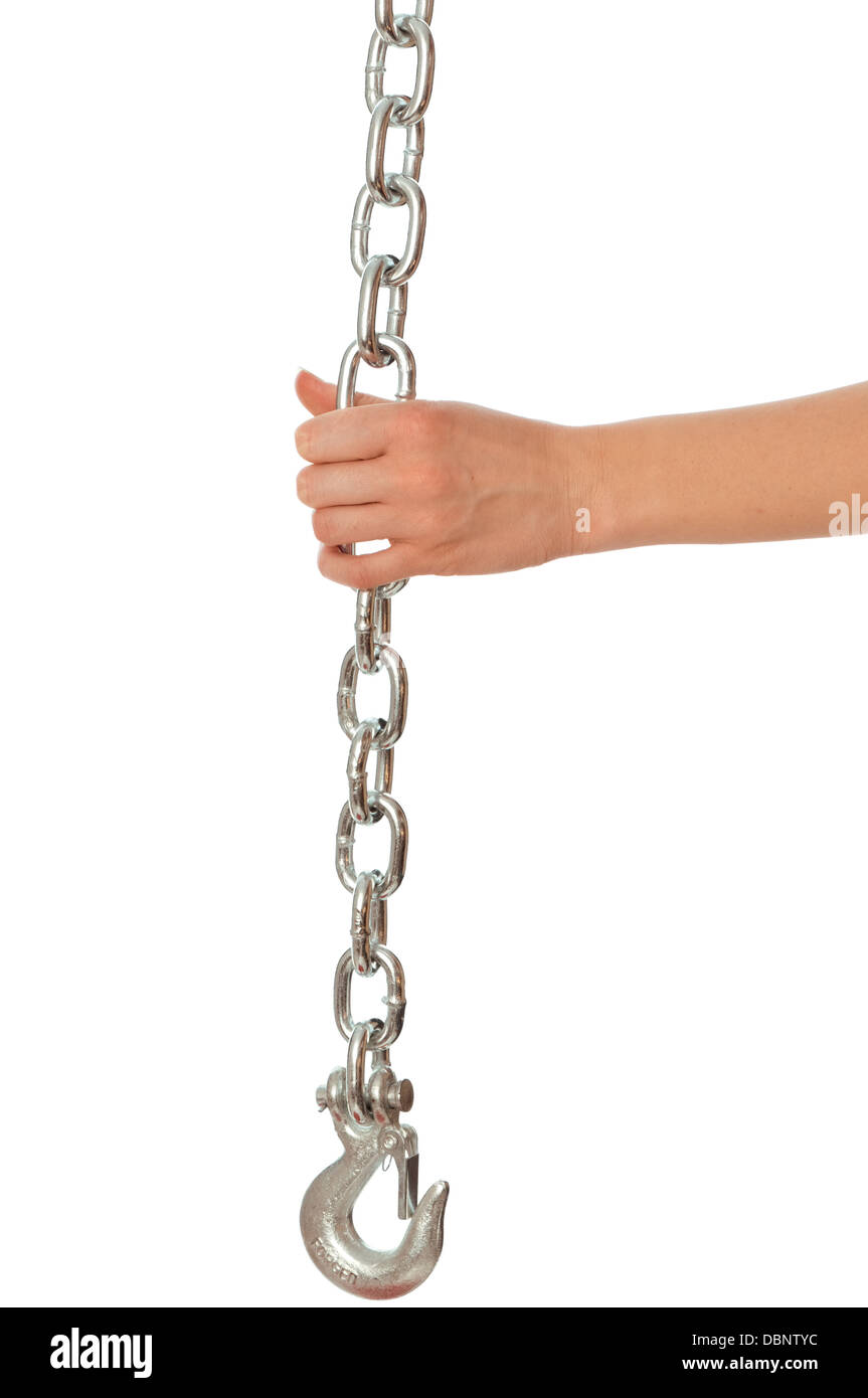 chain with a hook Stock Photo Alamy