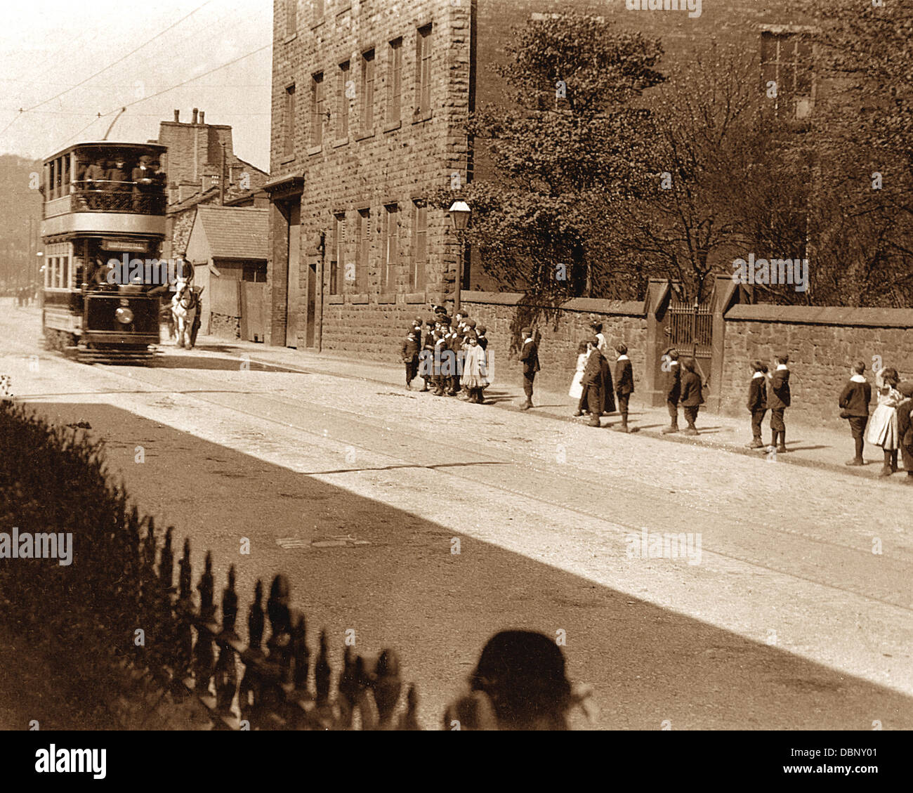 Rawtenstall Burnley Road early 1900s Stock Photo Alamy