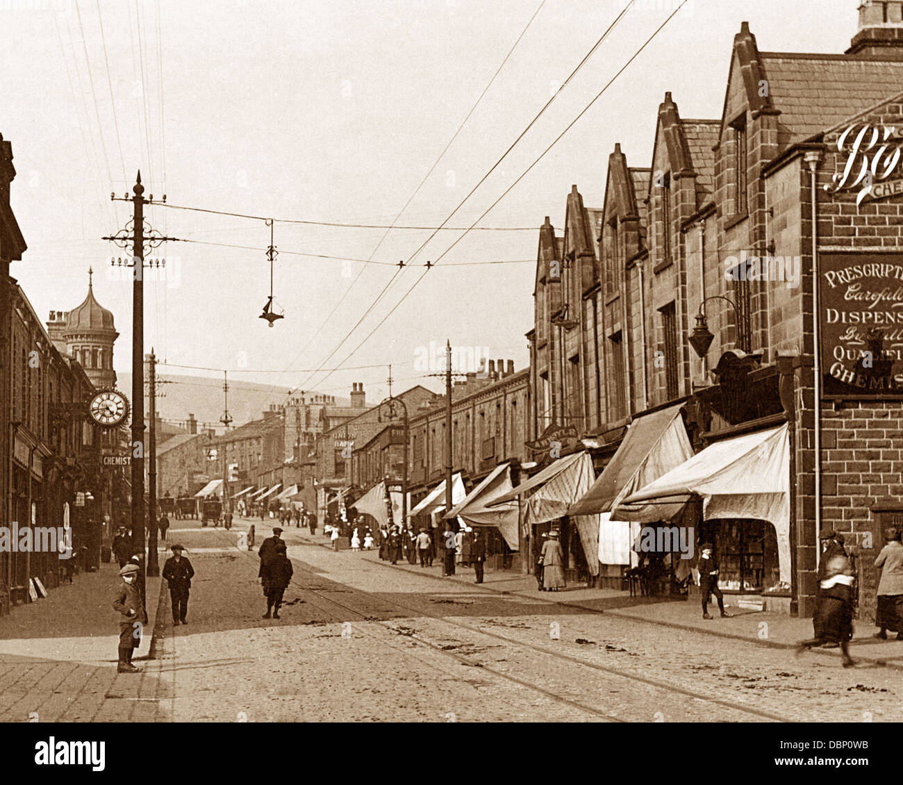 Rawtenstall Bank Street early 1900s Stock Photo