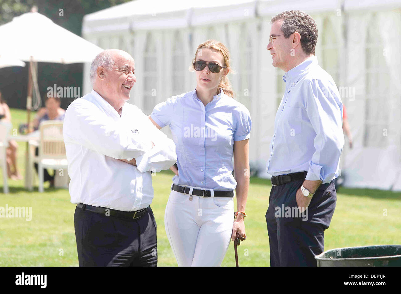 Amancio Ortega Gaona supports his daughter Marta at a show jumping