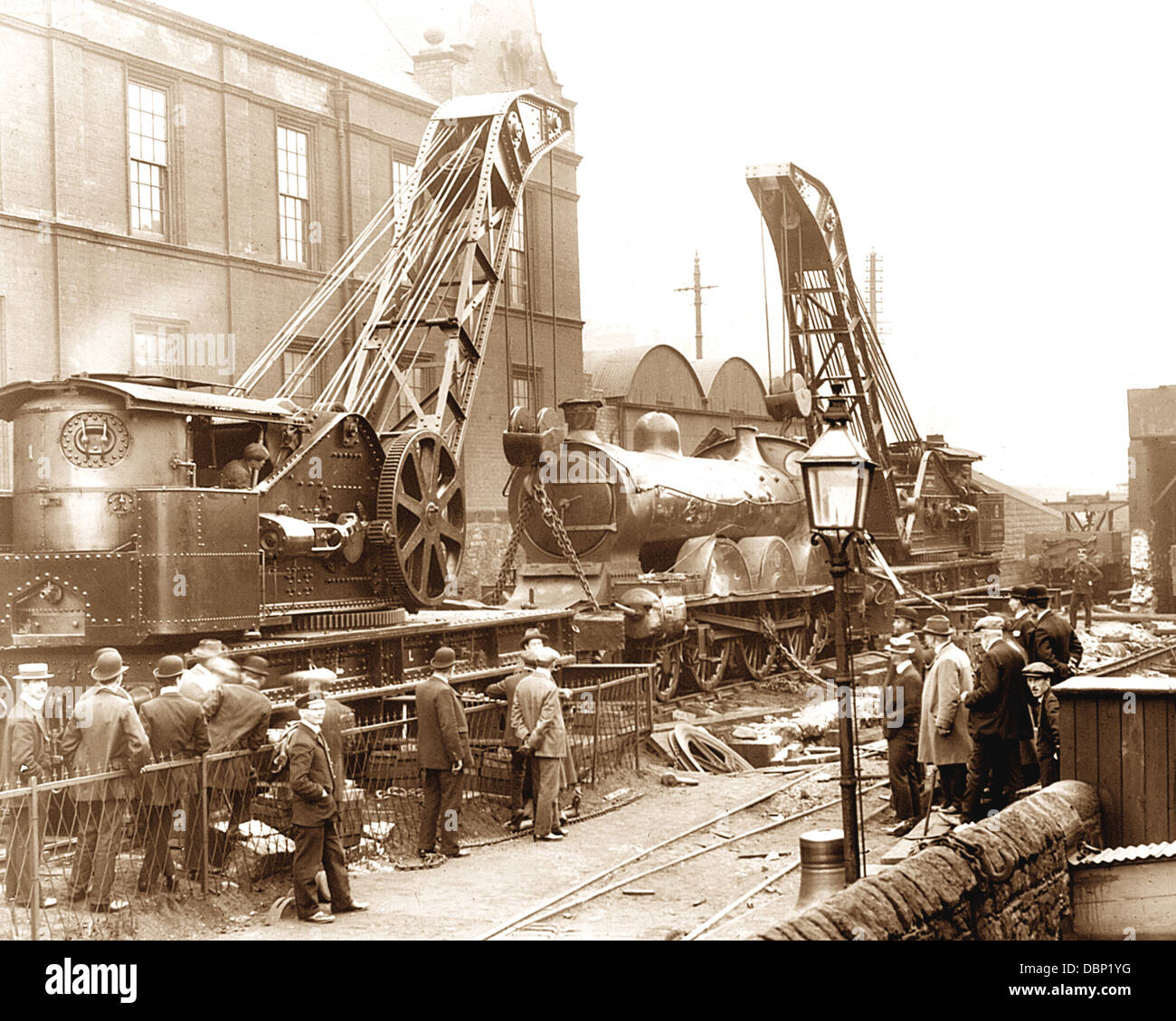 Elswick NER Railway Accident September 1909 Stock Photo