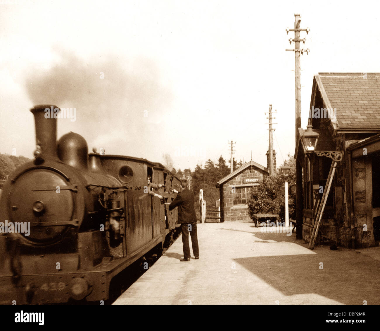 Wensley Railway Station 1940s Stock Photo