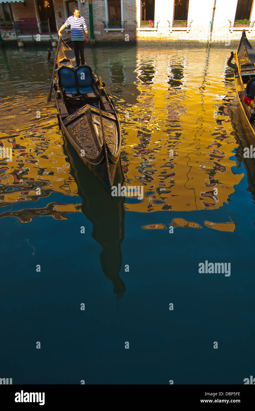 Venice Italy Gondolas on canal , most famous boat Stock Photo - Alamy