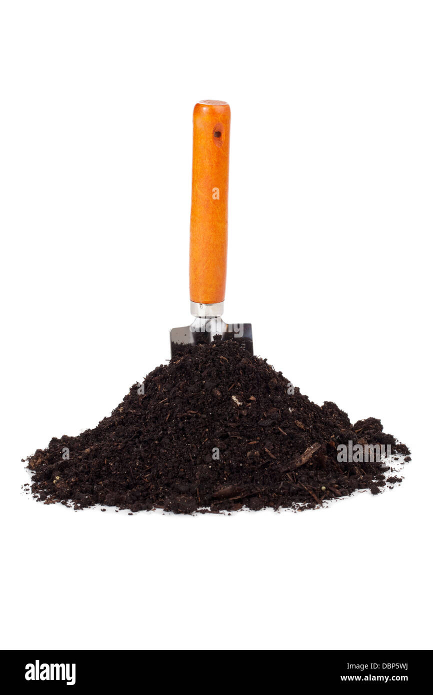 garden shovel and soil Stock Photo Alamy