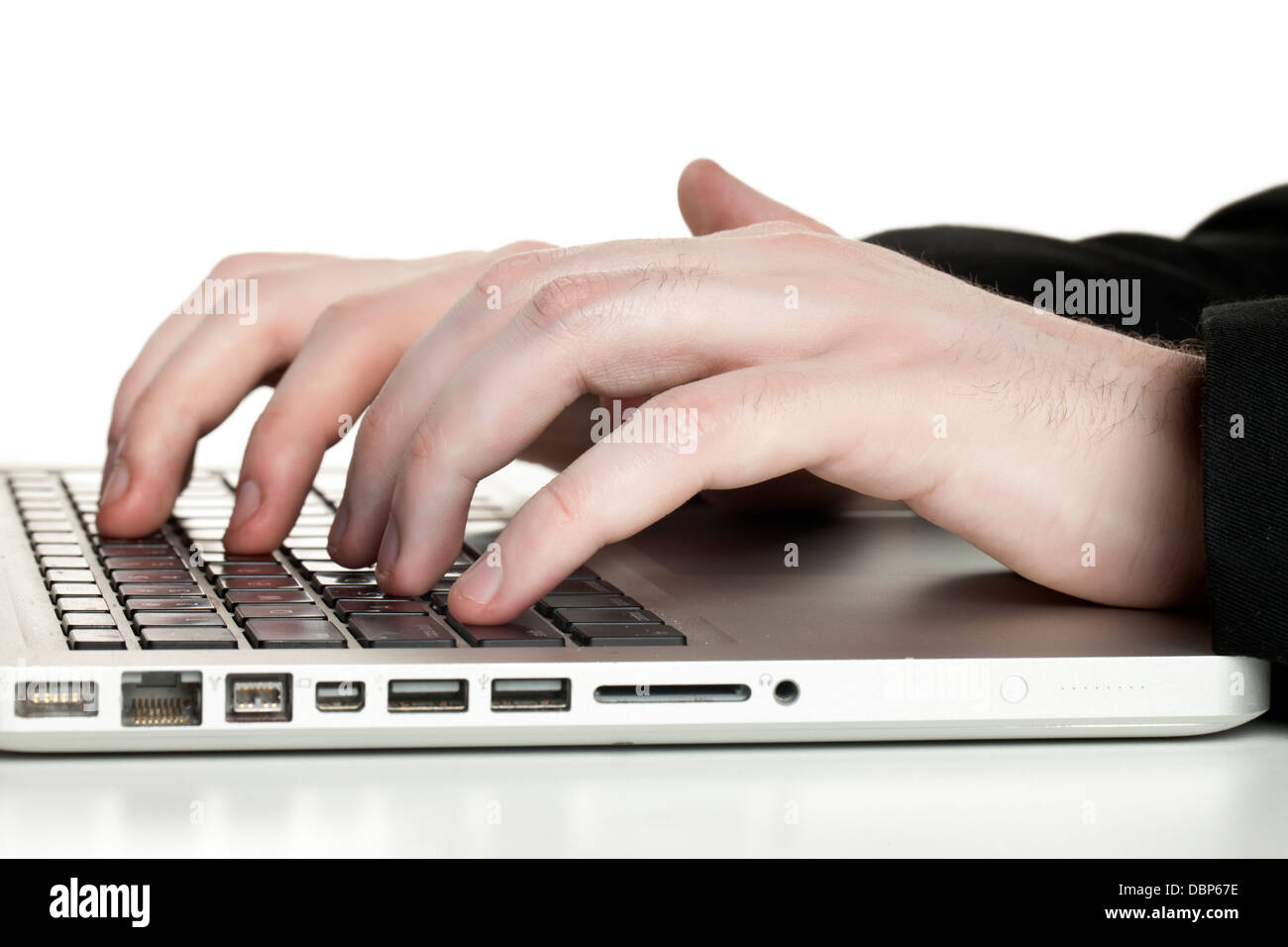 Human finger on touchpad keyboard hi-res stock photography and images ...