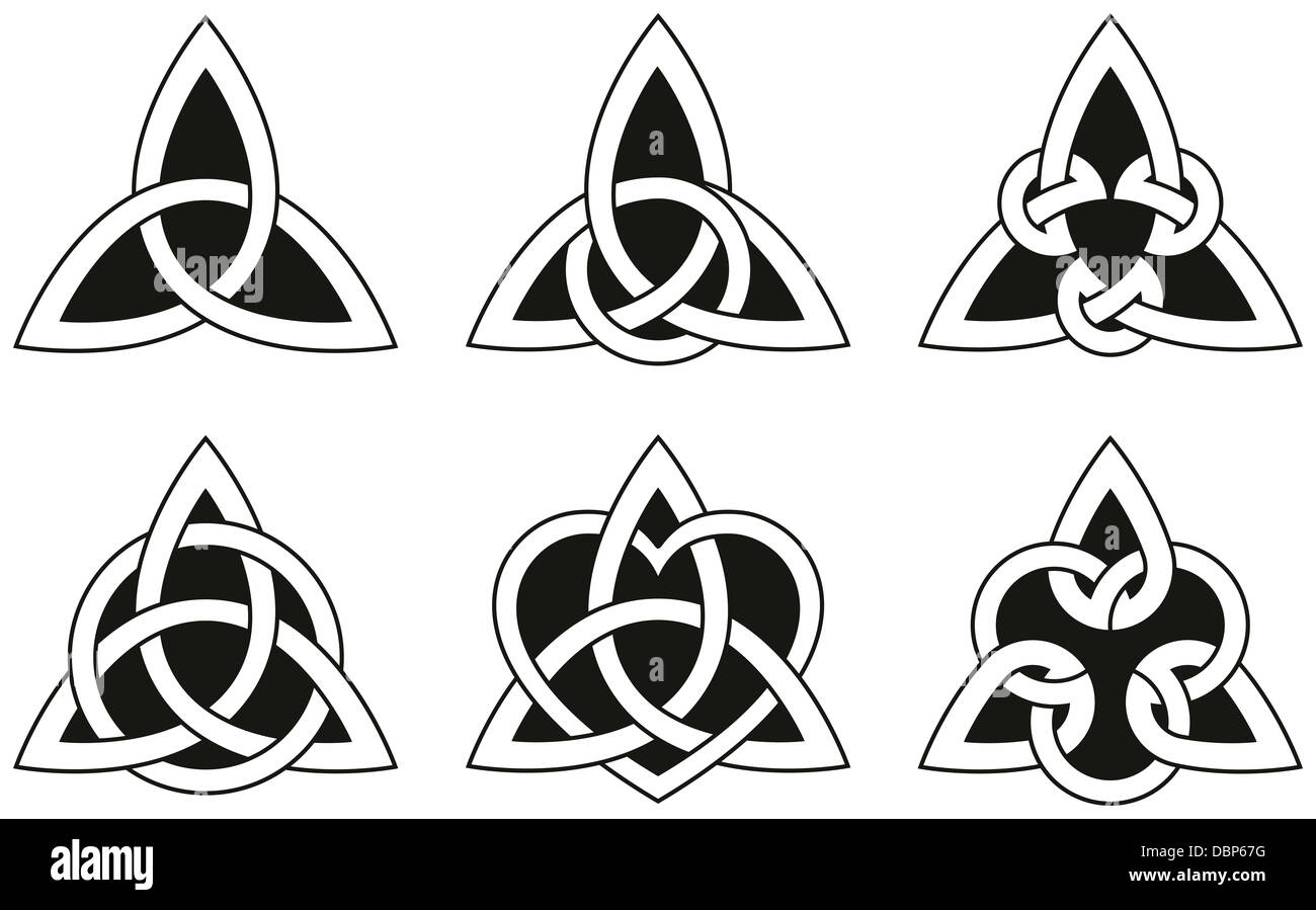 Celtic Triangle Knots Stock Photo