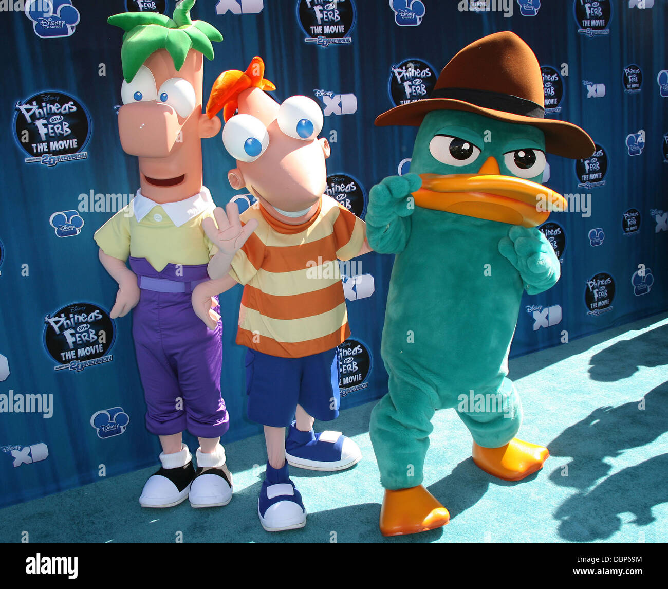 Ferb, Phineas and Perry the Platypus Hollywood Premiere of the Disney Channel Original Movie