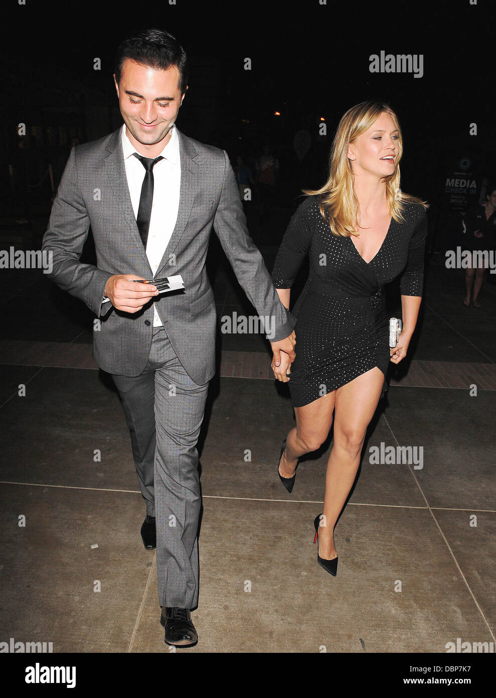 Natasha Henstridge And Her Husband Darius Campbell Aka Darius Danesh Arriving At A Coldplay Concert Los Angeles California 03 08 11 Stock Photo Alamy