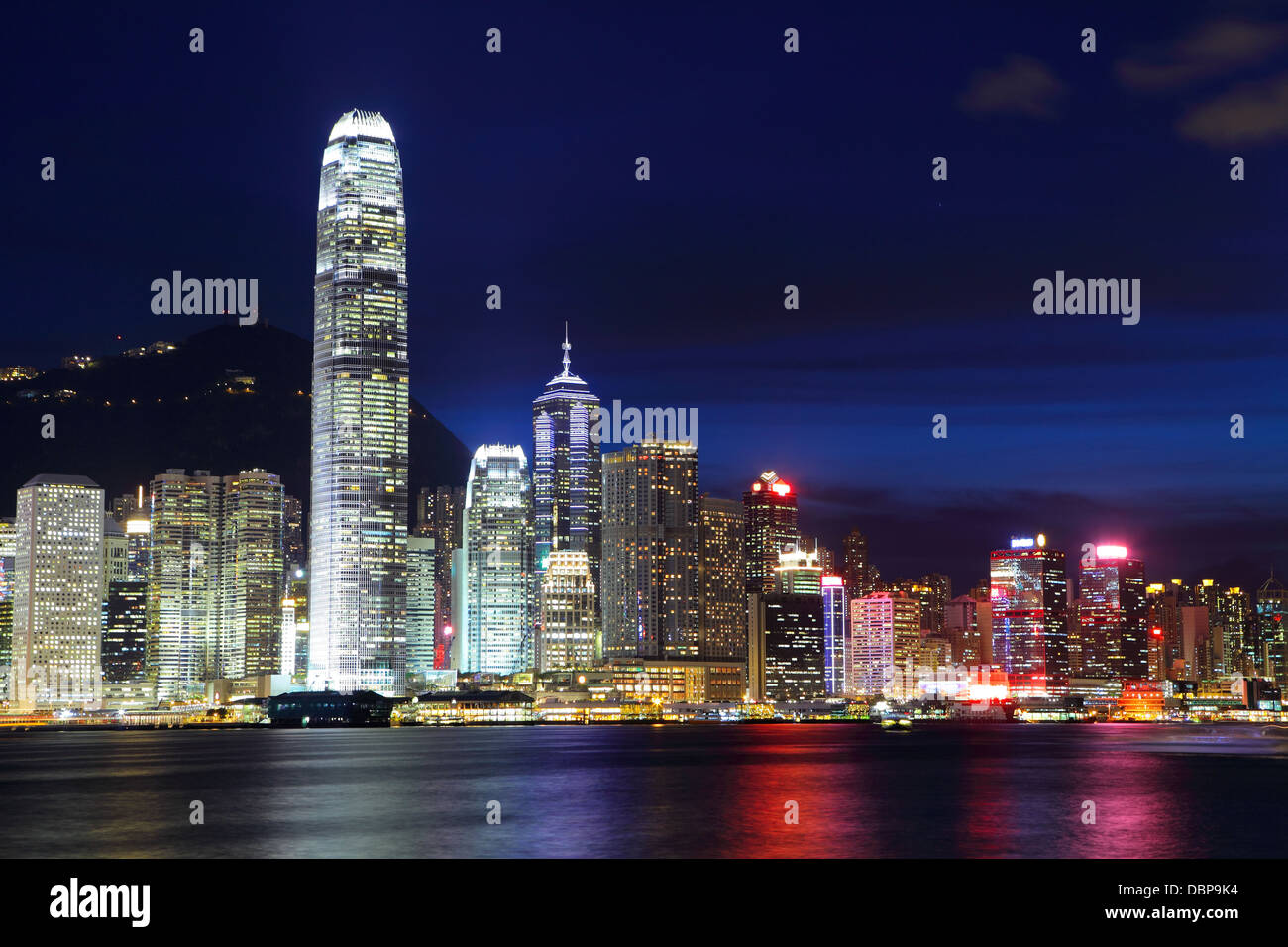 Hong Kong city at night Stock Photo - Alamy