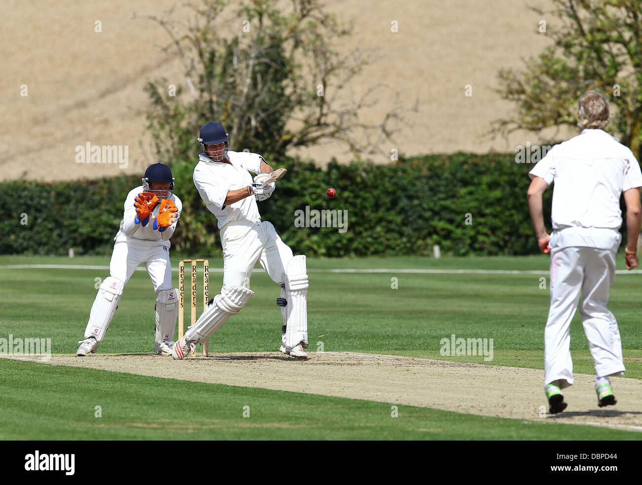 Pippa Middleton's boyfriend Alex Loudon playing cricket for the Old