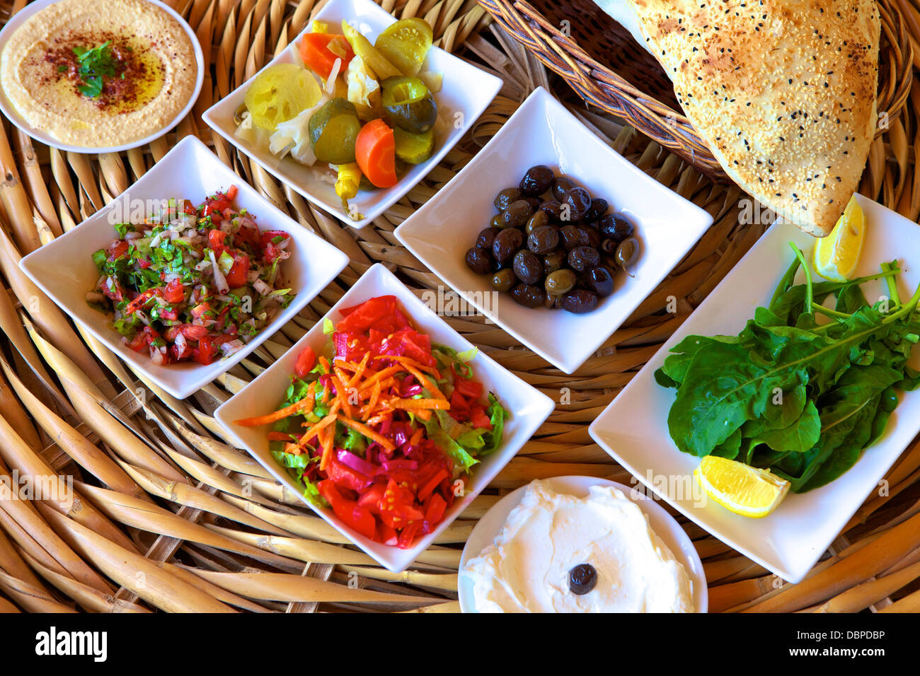 Meze dishes, North Cyprus, Cyprus, Europe Stock Photo