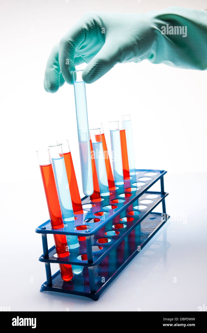 Chemistry and Laboratory glassware Stock Photo