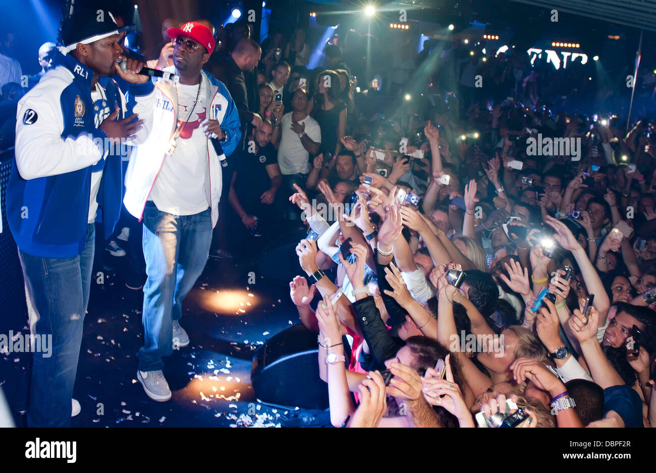 50 Cent, real name Curtis Jackson, performs at Palais Club Cannes Cannes, France - 16.08.11 Stock Photo