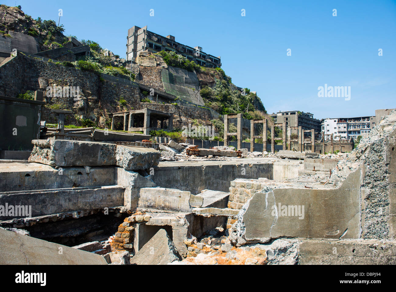 Hashima Island Gunkanjima (Warship Island), Nagasaki, Kyushu, Japan, Asia Stock Photo