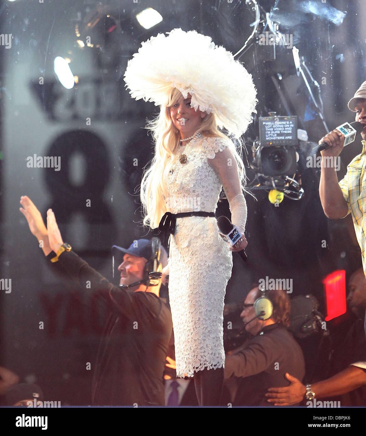 Lady Gaga filming for TRL at the MTV studios New York City, USA - 18.08 ...