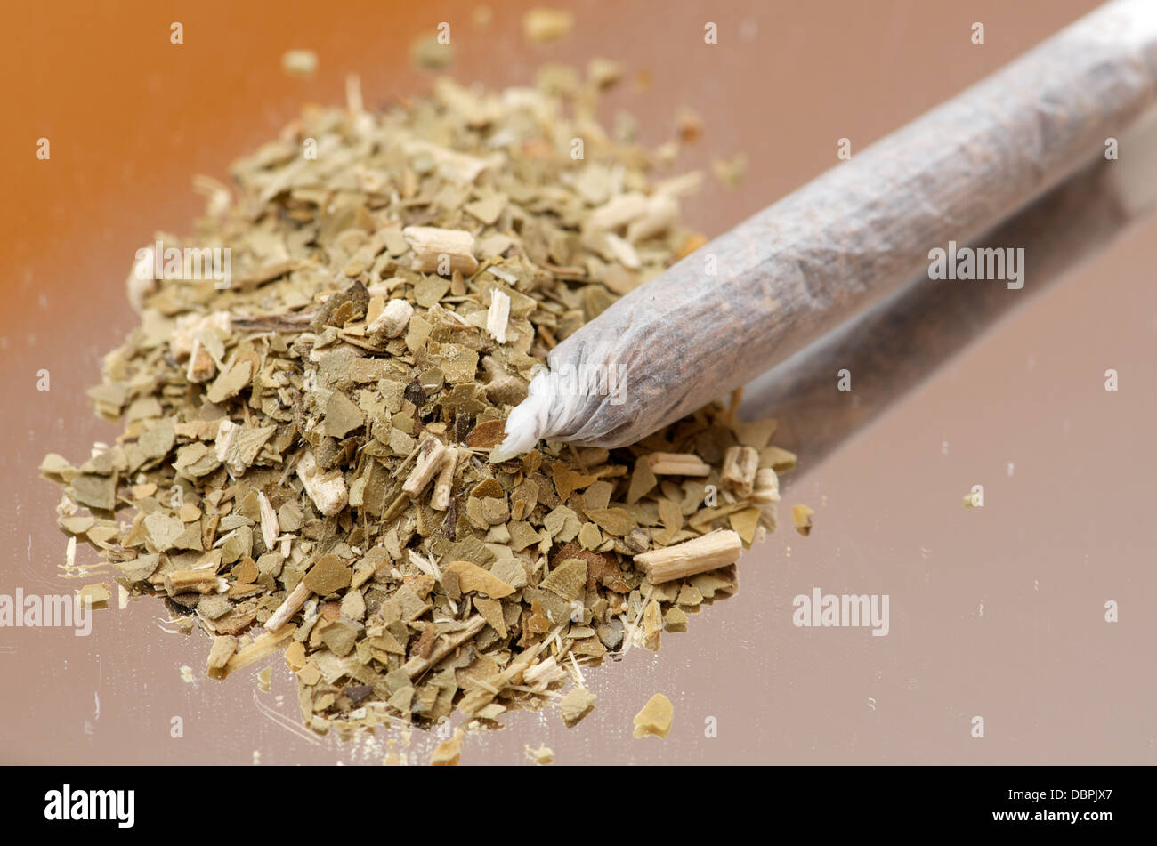 Cone marijuana joint, cannabis bud, weed in grinder. THC design Stock Photo  - Alamy