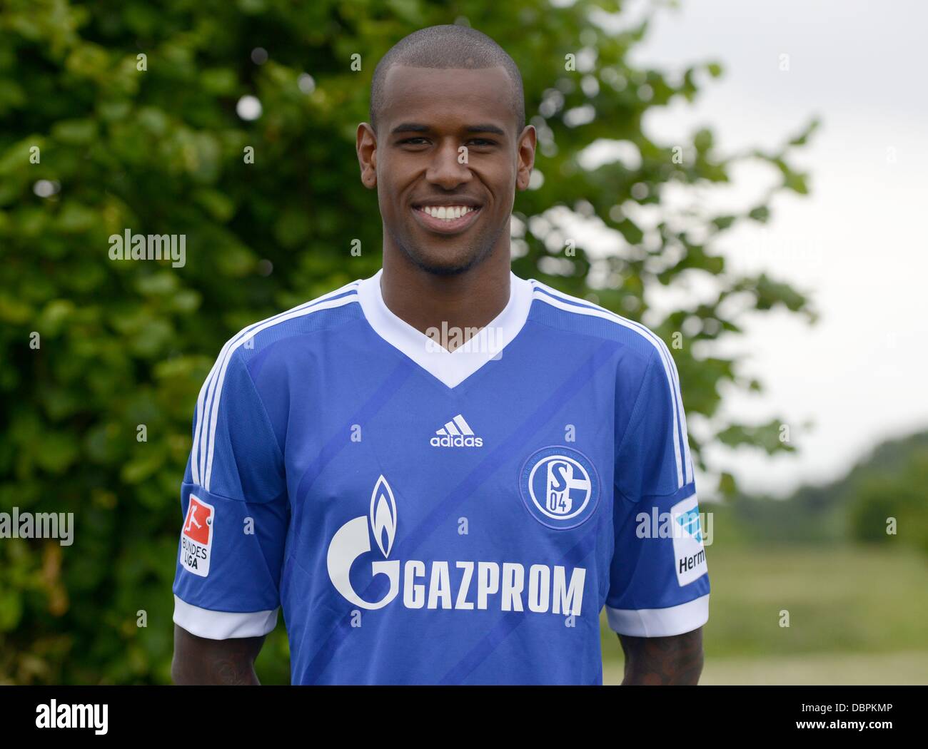 Player Felipe Santana of German Bundesliga club FC Schalke 04 during the  official photocall for the season 2013-14 on the 10th of July in 2013 at  the colliery site Consol in Gelsenkirchen