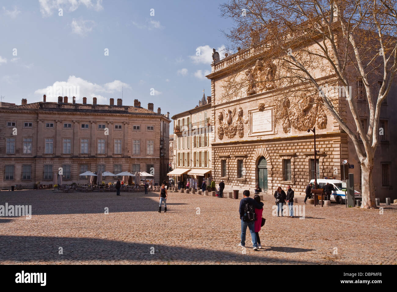 Place du Palais des Papes, Avignon, Vaucluse, France, Europe Stock Photo