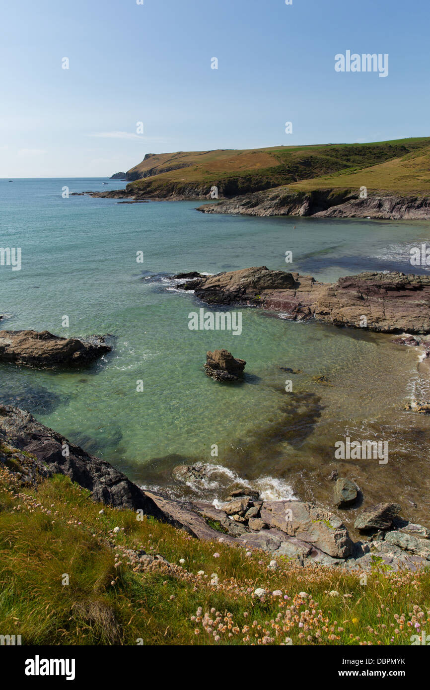 Cornish coast New Polzeath Cornwall England United Kingdom with