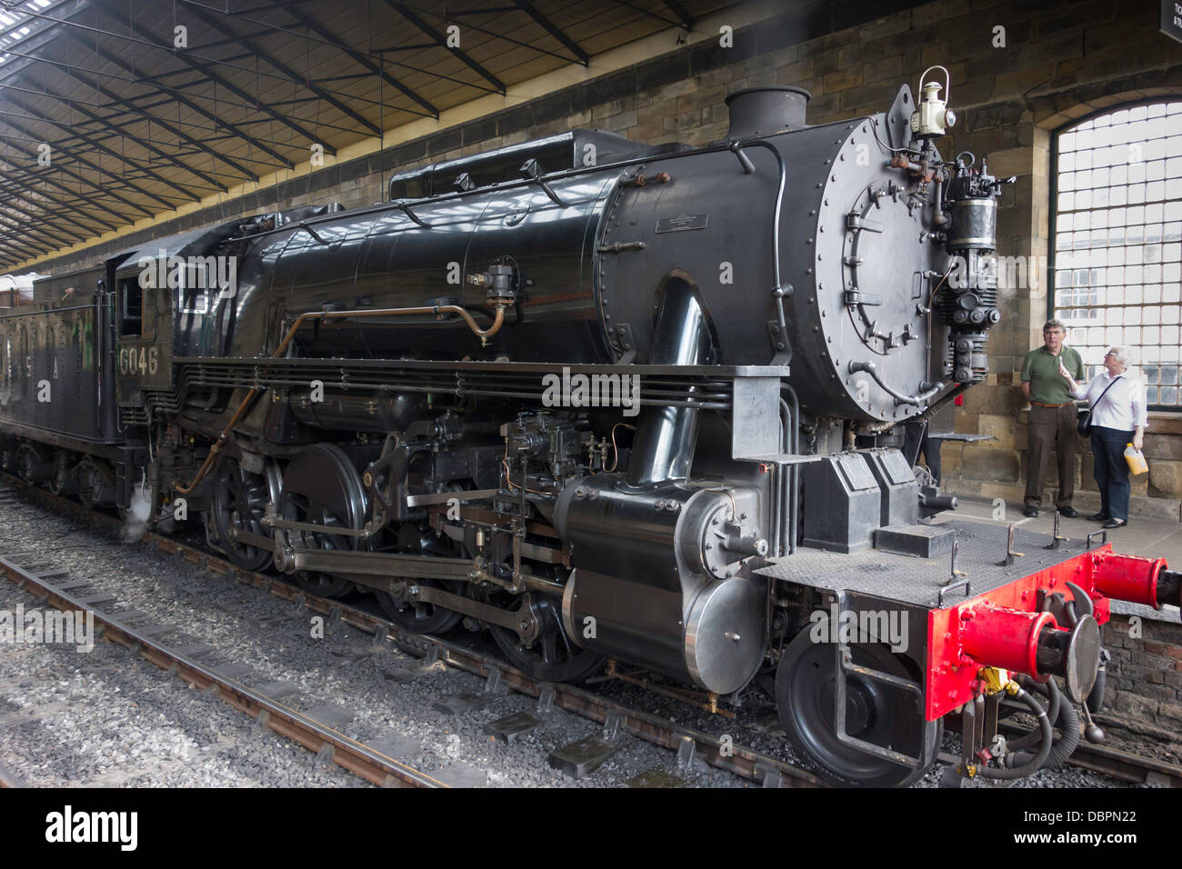 American steam locomotive built by Baldwin in Philadelphia in 1945  at Pickering station NYMR in August 2013 Stock Photo