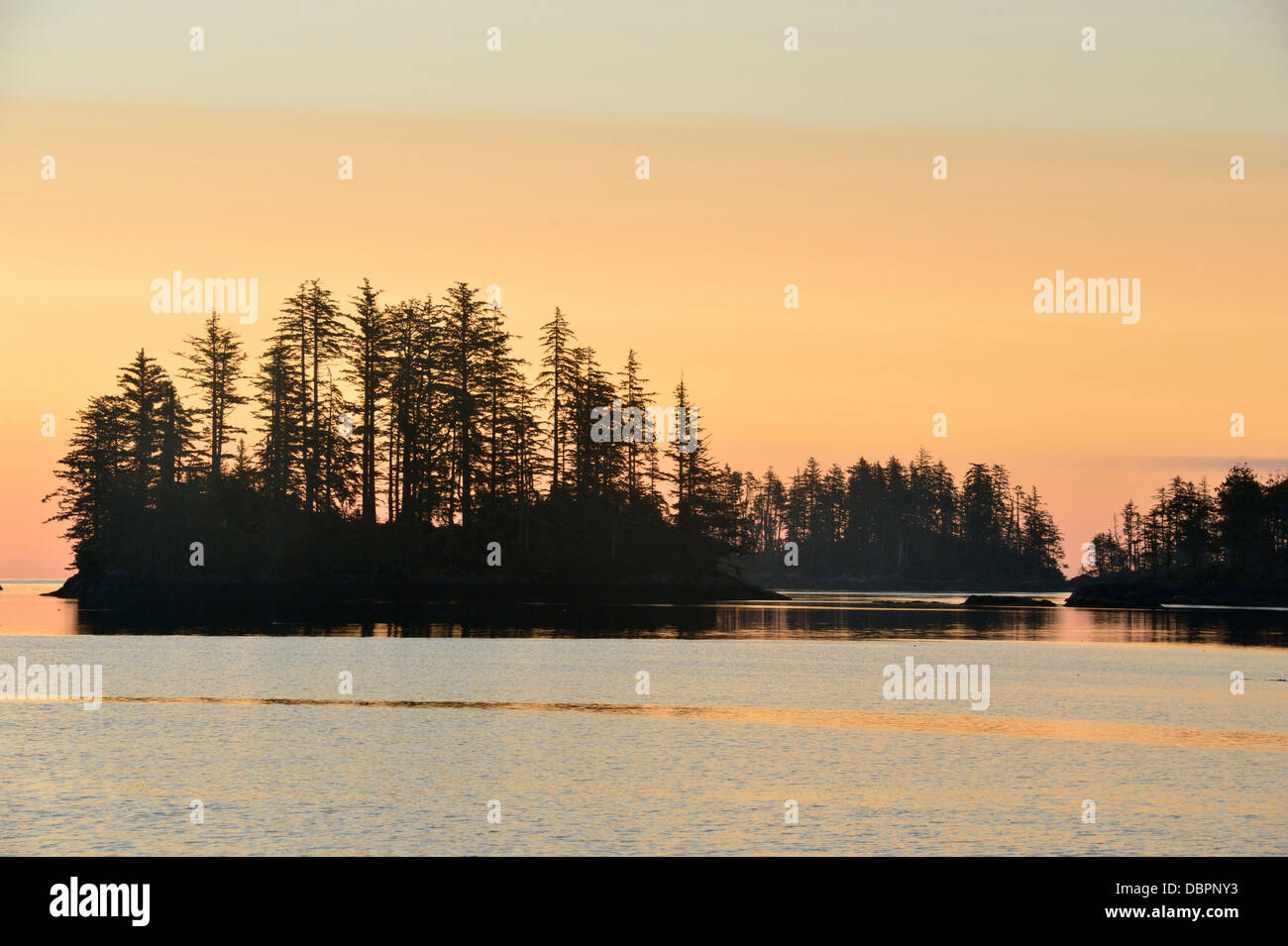 Dawn skies over Rose Harbour Haida Gwaii Queen Charlotte Islands Gwaii