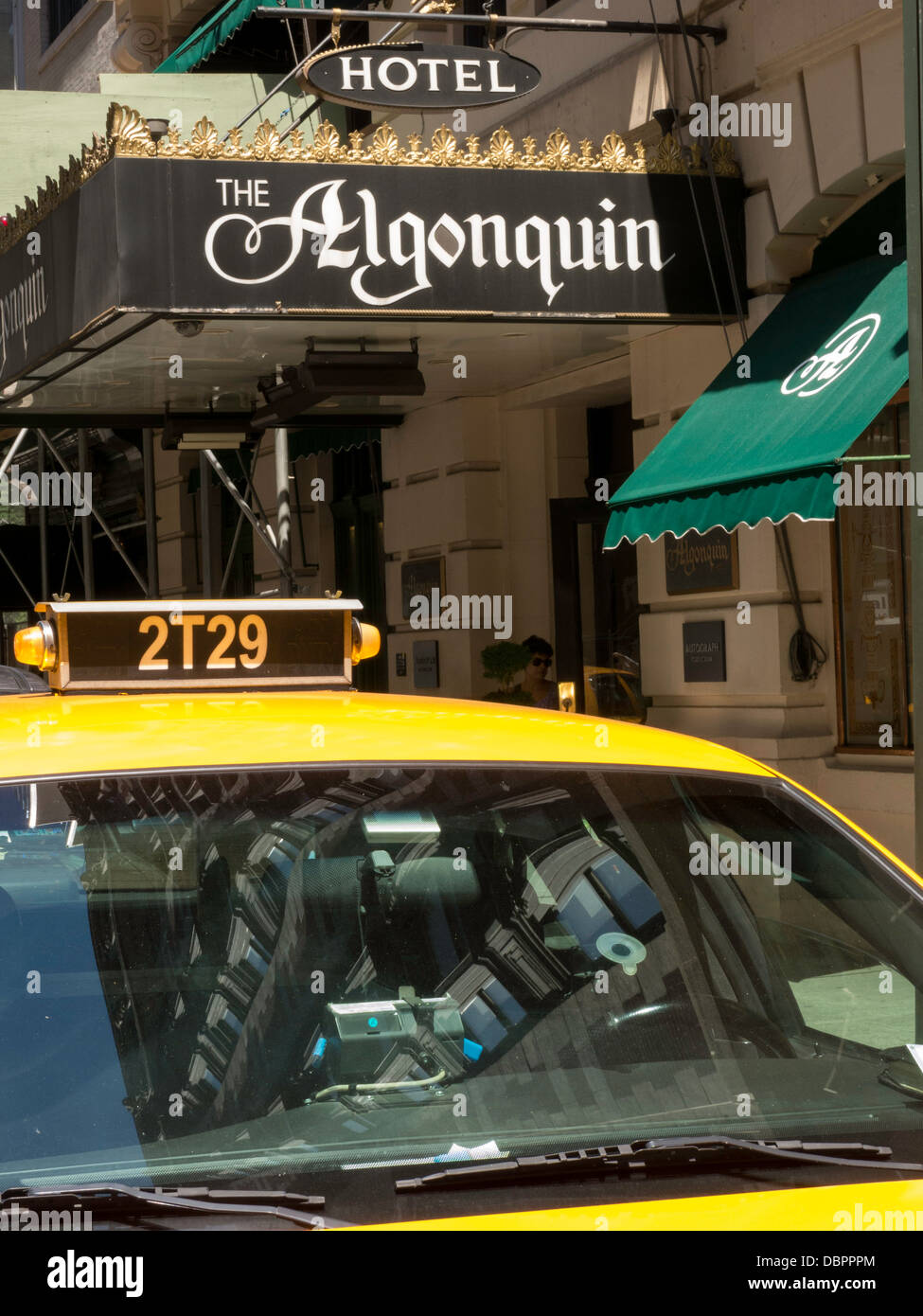 The Algonquin Hotel is a luxury historic landmark in Times Square district, New York City, USA  2013 Stock Photo